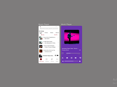 Music Player dailyui ui ux