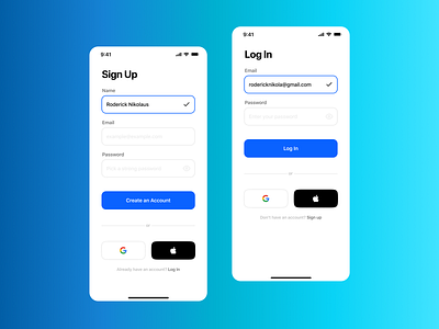 Sign up - Daily UI 001 001 android ui application daily daily ui 001 dailyui design log in login login form minimal page screen sign in sign up signup ui