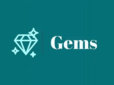 Gems design graphic design logo typography