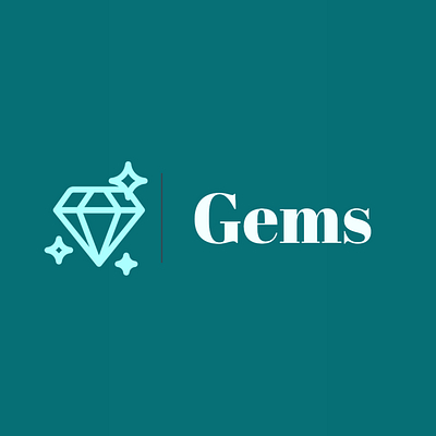 Gems design graphic design logo typography