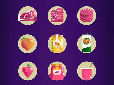 Food processing icons design food graphic design icon illustration illustrator ui vector
