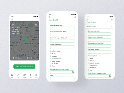 Infarmer App - Farm Details & Farm Health design minimal mobile ui ui uxdesign