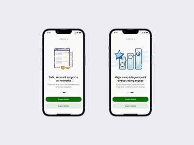 Non-Custodial Wallet Onboarding app crypto design minimal mobile screen ui ux web3
