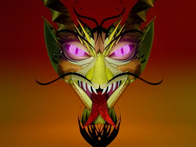 KRAMPII 3d art ar blender character design gravity sketch