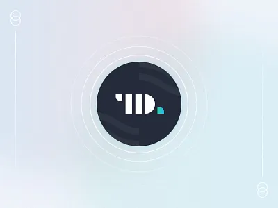 Personal Branding badge branding clean crest design frosted glass gradient illustration illustrator letters logo monogram simple td vector