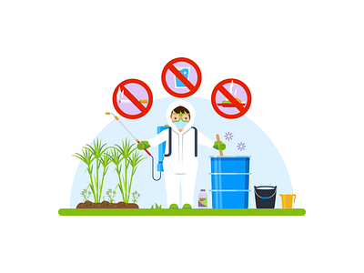 ⚠️ Weeder Warning characterdesign design graphic illustration nature vector weed