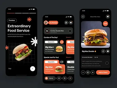 Food Delivery App Design 🤍 dribble graphic design graphic designer pro ui ui design ui designer ui ux ui ux design ui ux graphic ux