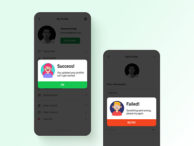 Flash Message UI (Daily UI 011) app design app interface daily ui daily ui 011 daily ui inspiration dailyui011 dailyuichallenge design challenge flash message minimal ui ui ui design