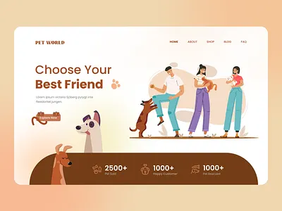 Pet Shop UI Design landing page petshop ui uiux website