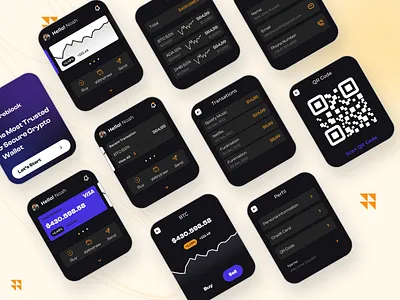 Rareblock Crypto - Watch OS app design crypto ios iwatch nft product design ui uiux ux wallet wallet app watch watch design watch face watch faces watch os watch ui watch ux watchos