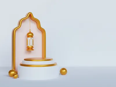 Islamic background 3d background creative design icon illustration islamic market ramadan ui