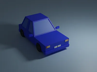 Low Poly Car Model 3d 3d blender car model concept art creative design vector