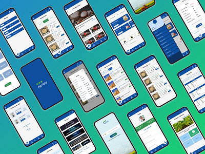AgribidIndia Mobile App aesthetic agritouch blue branding company design dropdown farmers figma gradient green illustration india mobile mockup mumbai navigation ui ux venky
