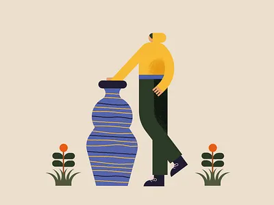 2023 Calendar / October art art direction ceramics character cool design graphic design illustration nice plants pottery stereoplastika