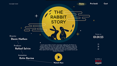 THE RABBIT STORY - Landing page UI design figma graphic design landing page ui ui design web design webpage