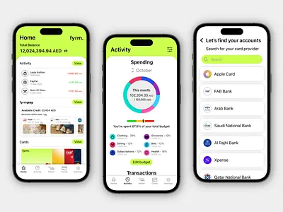 Fyrm - Money Management App application ui ux uxdesign uxresearch website