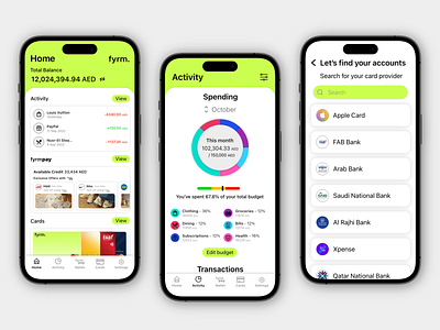 Fyrm - Money Management App application ui ux uxdesign uxresearch website