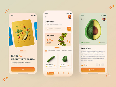 Foody___ Organic food Mobile App customer eat eating food food delivery app food order fruits health ingredient interface mobile app order organic organic food organic food app product recipe testimonial ui vegetable