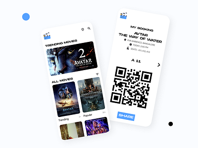 Movie Booking App app booking design movie typography ui ux