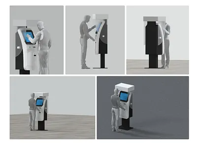 Product design concept for self-service terminal, ATM 3d atm design device finance interface kiosk machine modeling product design terminal ui ux