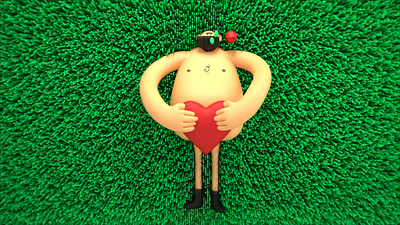 The great Adam In love! 3d animation c4d character illustrator modeling motion graphics