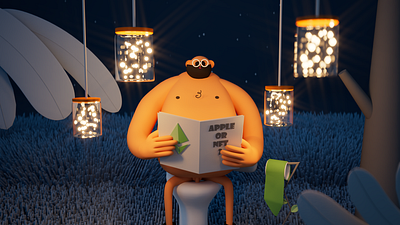 The great Adam in late night! 3d 3d character animation character cinema4d modeling motion graphics redshift