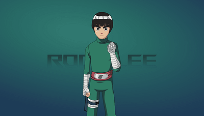 Naruto Rock Lee design graphic design illustration vector