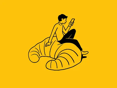 Monocle ads #13 breakfast cornetto croissant editorial illustration illustration monocle newsletter sofa spot illustration