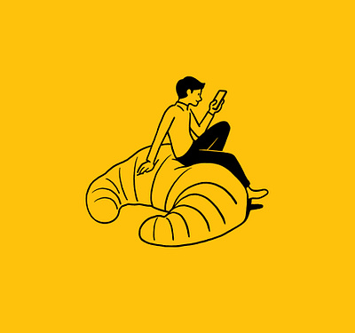 Monocle ads #13 breakfast cornetto croissant editorial illustration illustration monocle newsletter sofa spot illustration