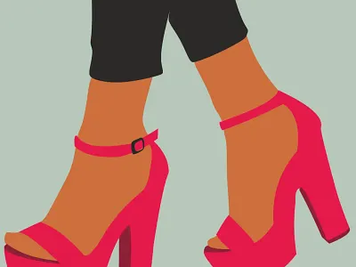 Pink Shoes and black pants branding design graphic design illustration logo motion graphics vector