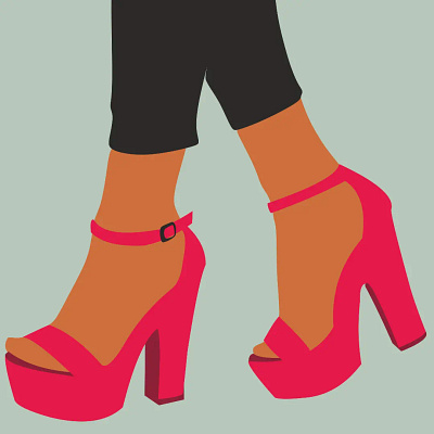 Pink Shoes and black pants branding design graphic design illustration logo motion graphics vector