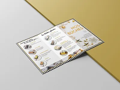 Cartes des fêtes 2022 - Maison Bettant bakery brochure cake carte christmas menu noel pastry