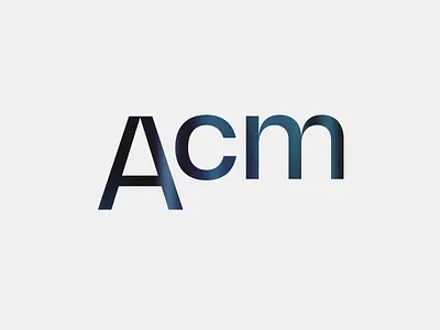 ACM logo exploration a acm blue bold cm contemporary deep blue exploration forward grotesque logo movement moving navy blue new sharp skin type up upward