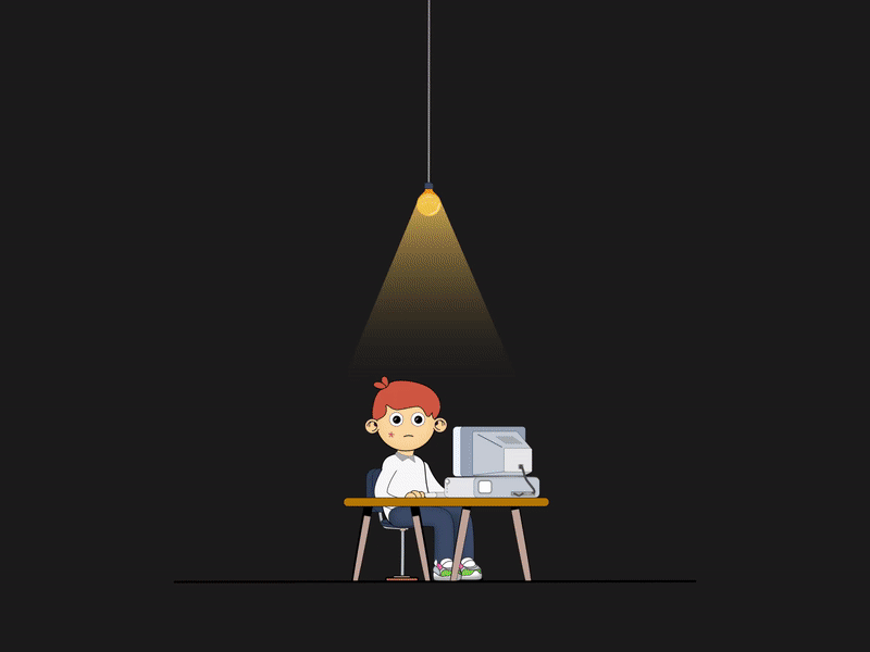 Chaos in the Head 2d animation after effects animation cartoon character character animation cute design graphic design illustration motion graphics walk cycle