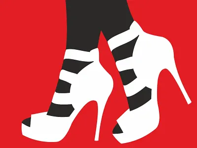 Fashion Illustration black tights White Shoes branding design graphic design illustration logo motion graphics vector