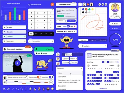 EdTech Platform app designsystem edtech illustration learning mobile ui uikit ux