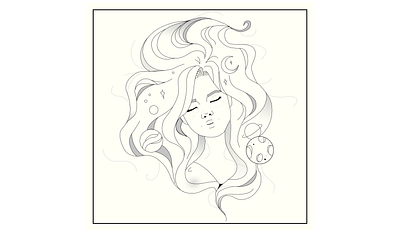 A Girl Sketch design graphic design illustration vector