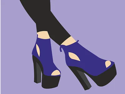 Purple Fashion Illustration branding design graphic design illustration logo motion graphics vector