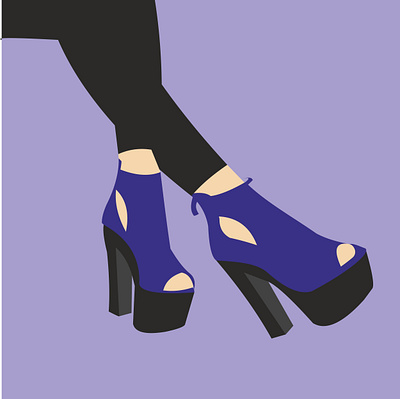 Purple Fashion Illustration branding design graphic design illustration logo motion graphics vector