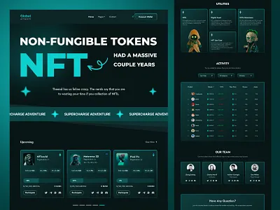 Nft landing page website design design home page landing page landing page ui nft nft web nft website ui uiux web web design website website design nft website design ui website ui website ux
