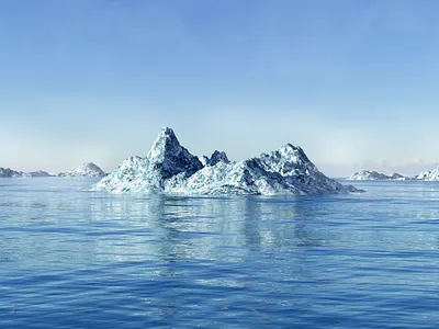 Island somewhere in the north 3d 3d modeling blender cycles environment island north ocean render sea water