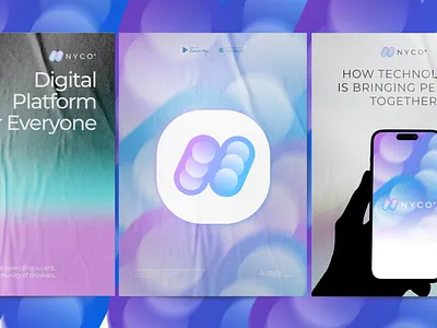 Nyco branding design gradient illustration logo logo design logodesign modern technology ui