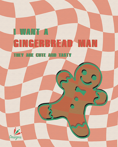 Gingerbread Print branding design graphic design illustration typography vector