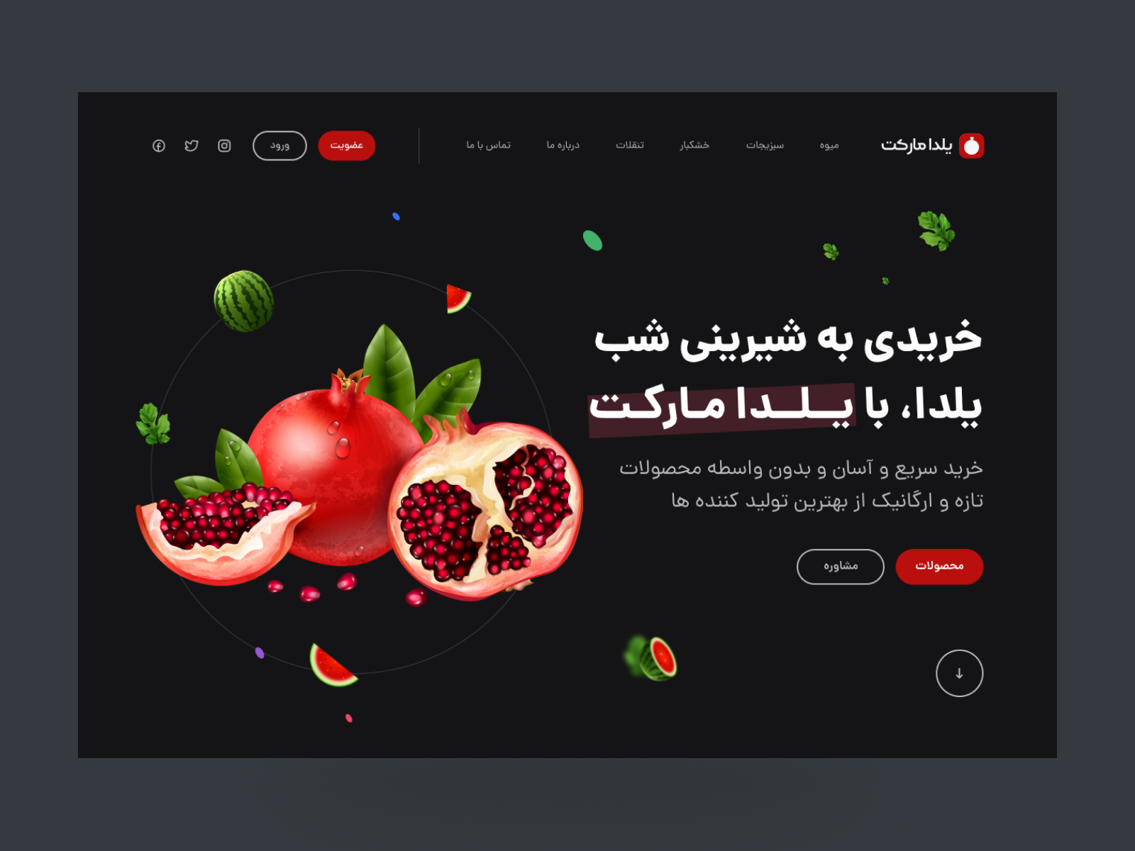 Market Web UI Design Dark Theme by Ali Koohi on Dribbble