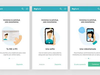 KYC steps screens illustration kyc mobile onboarding ui