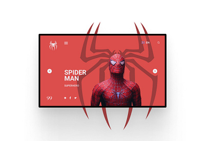 SPIDERMAN LANDING PAGE colours design figma graphic design illustration landingpage photoshop product ui ux webpage xd