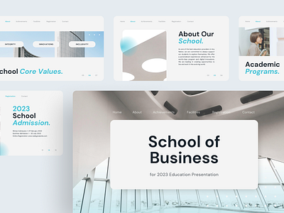 Hazzel — Clear Education Presentation academic branding business clean company profile creative creative presentation design education graphic design layout minimal modern presentation profile school university visual design white