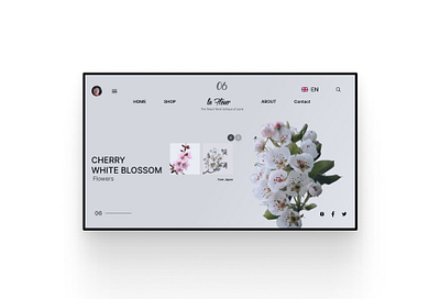 LA FLEUR FLOWER BOTIQUE LANDING PAGE branding colours design figma graphic design illustration landingpage photoshop product ui ux web xd