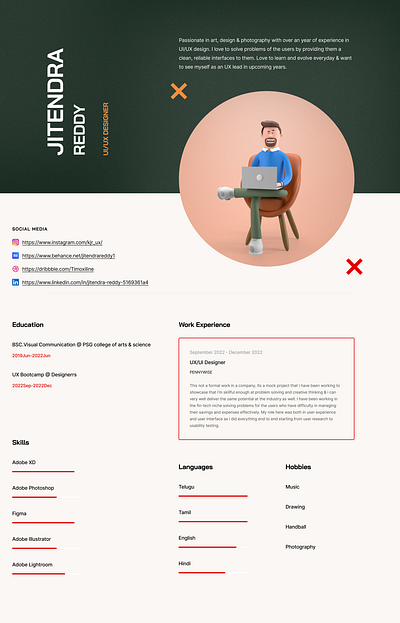 RESUME colours design figma graphic design illustration photoshop resume ty typography ui ux vector xd