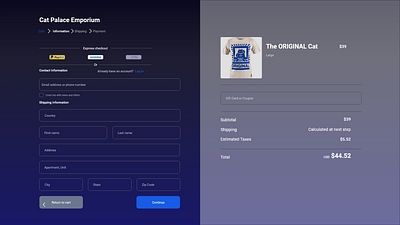 Daily UI :: 002 - Credit Card Checkout dailyui